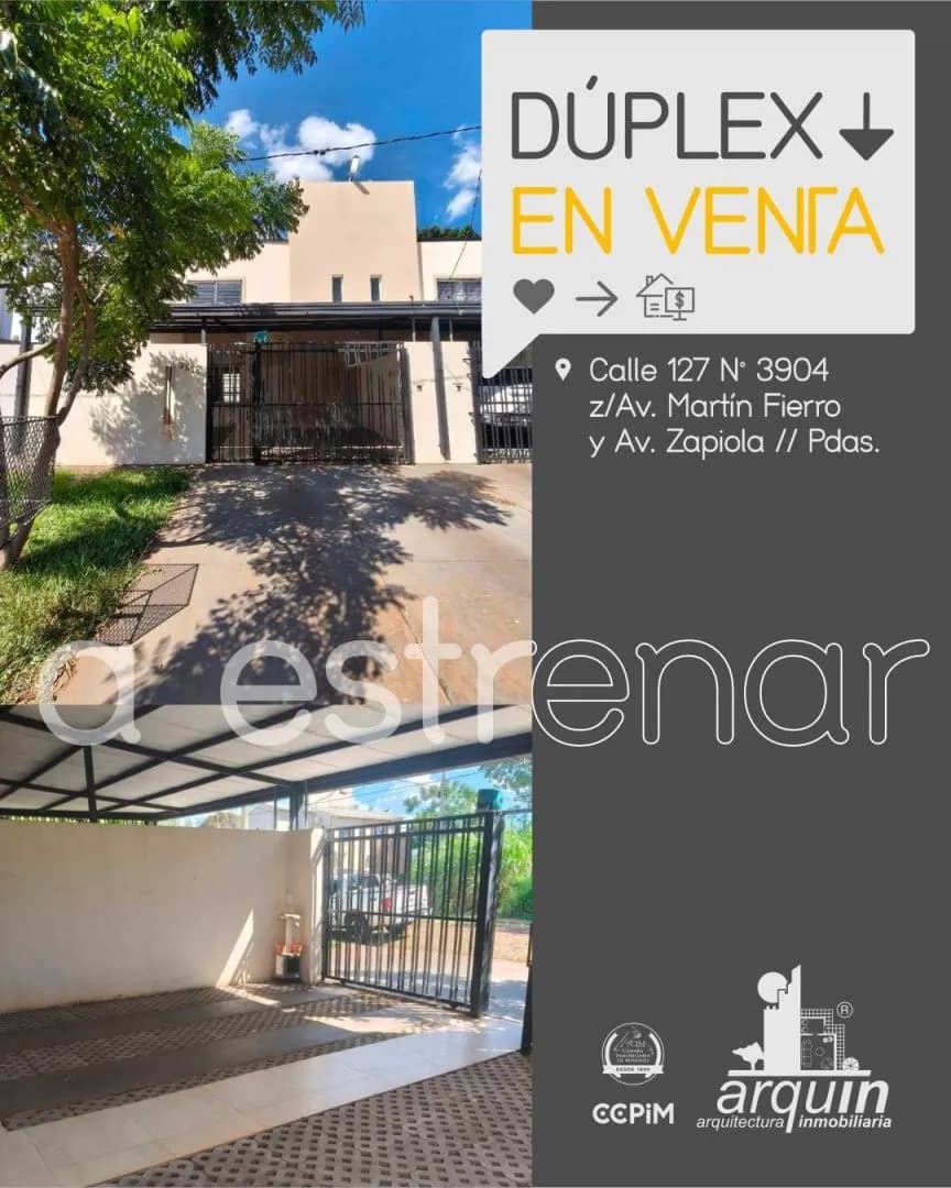 DUPLEX A ESTRENAR EN VENTA (apto cred. hipotecario)