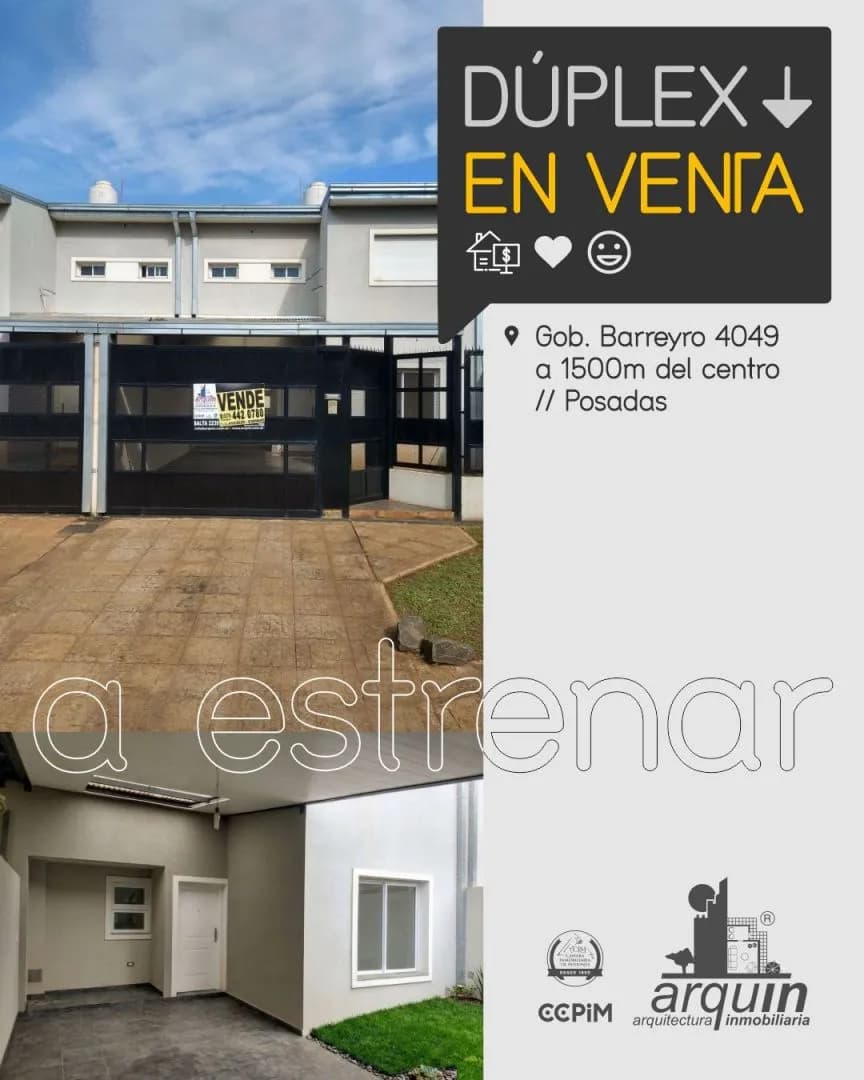 VENTA DUPLEX 3 DORM, a ESTRENAR
