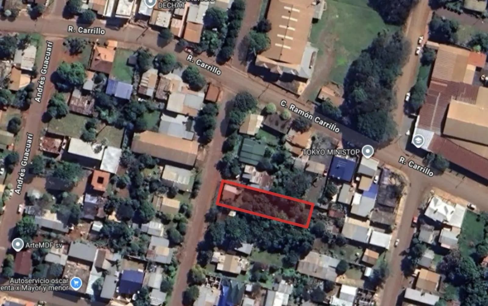 Terreno de 11m x 48m, Barrio Ceferino, San Vicente, Misiones