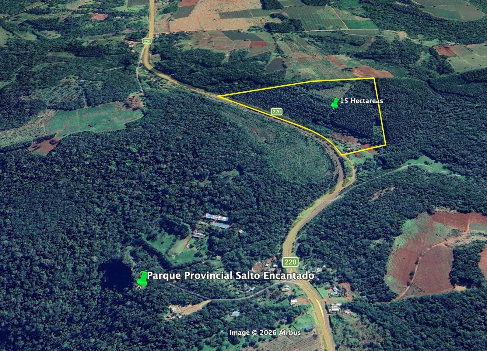 En Venta Chacra de 15 hectareas, Pegado al Parque Salto Encantado, Misiones