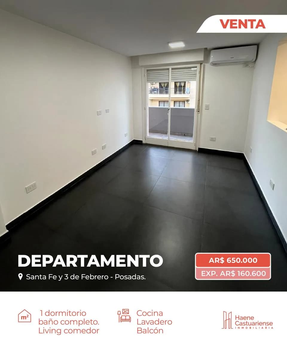 Departamento Centrico de 1 Dormitorio en Alquiler Posadas