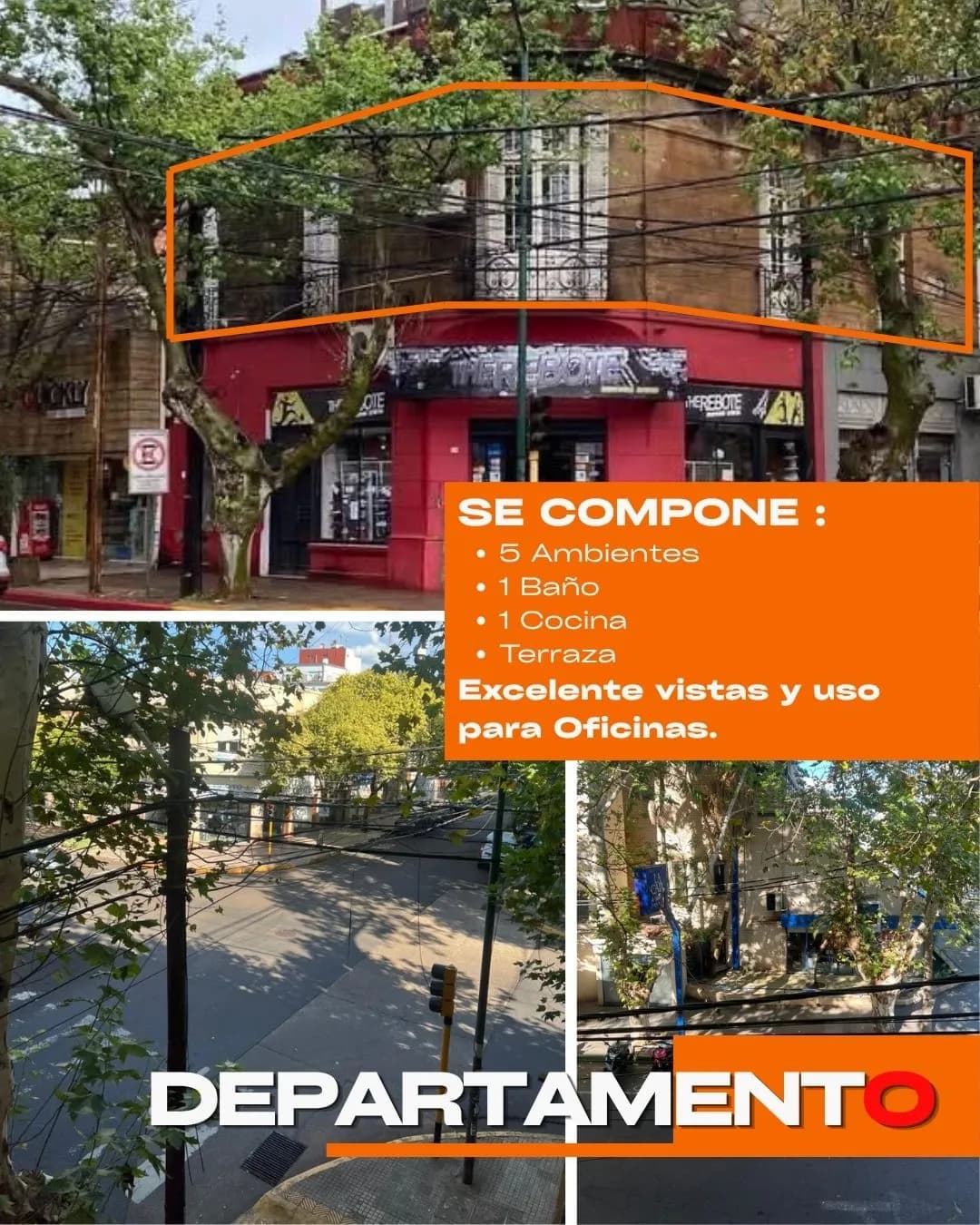 Anuncio inmobiliario de un departamento