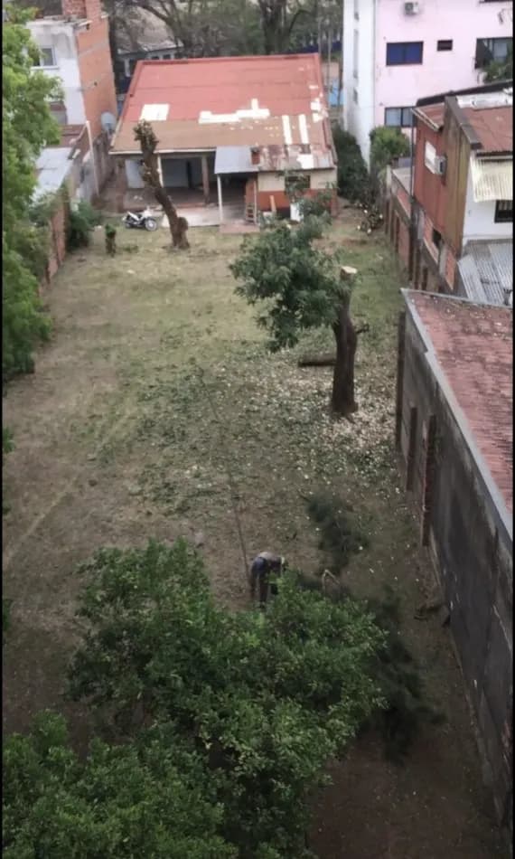 Amplio terreno con casa al fondo