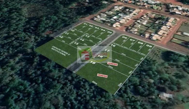 Vista aérea de loteo inmobiliario