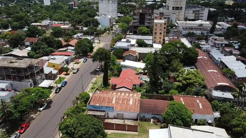 Vista aérea de zona urbana