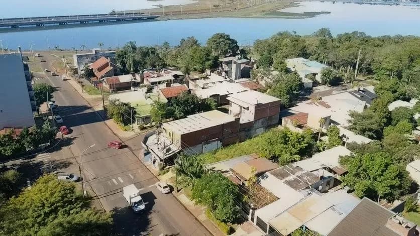 Vista aérea de un barrio costero