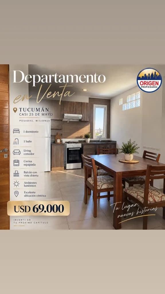 Departamento de 1 dormitorio
