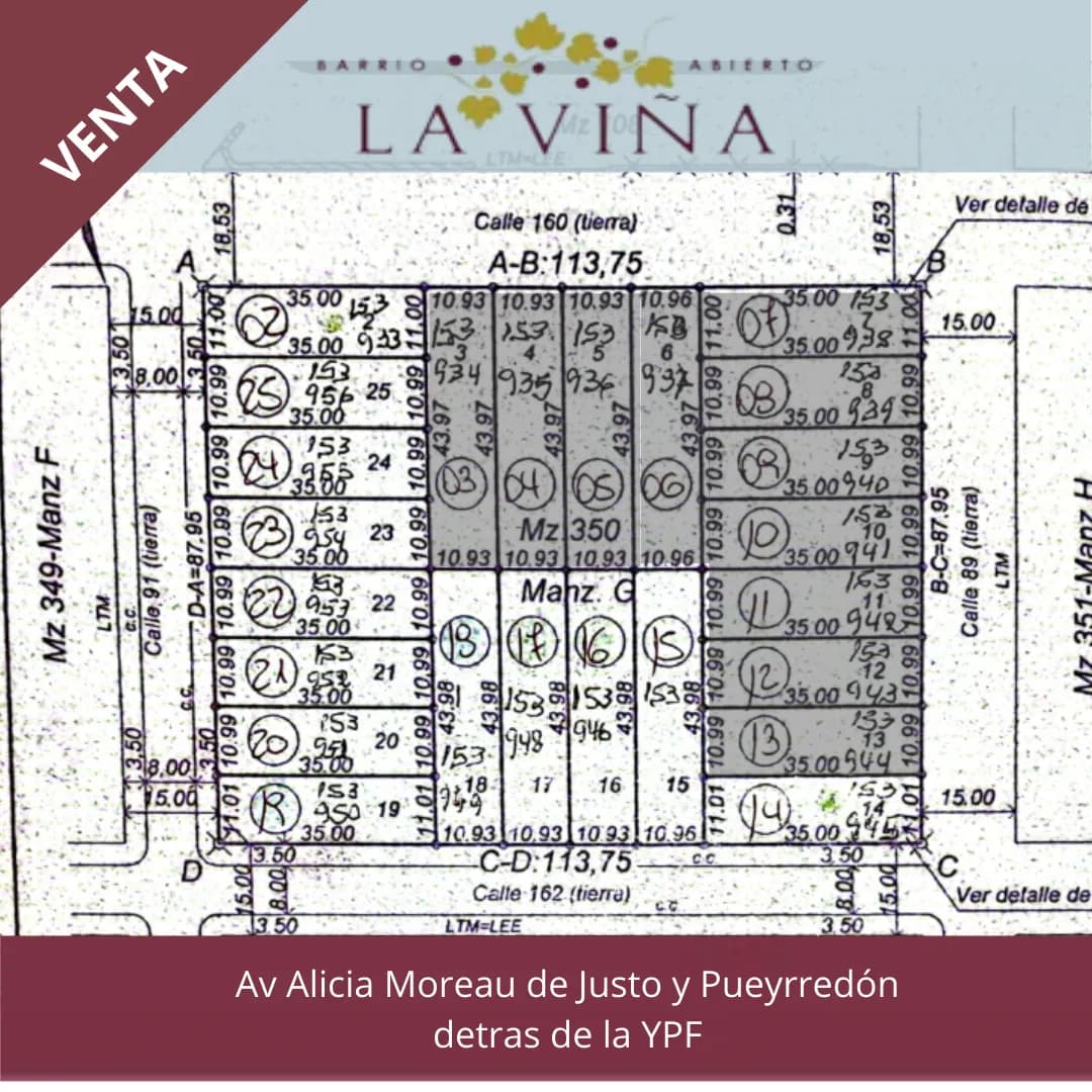 Terreno en Posadas. Barrio La Viña. Lote 25