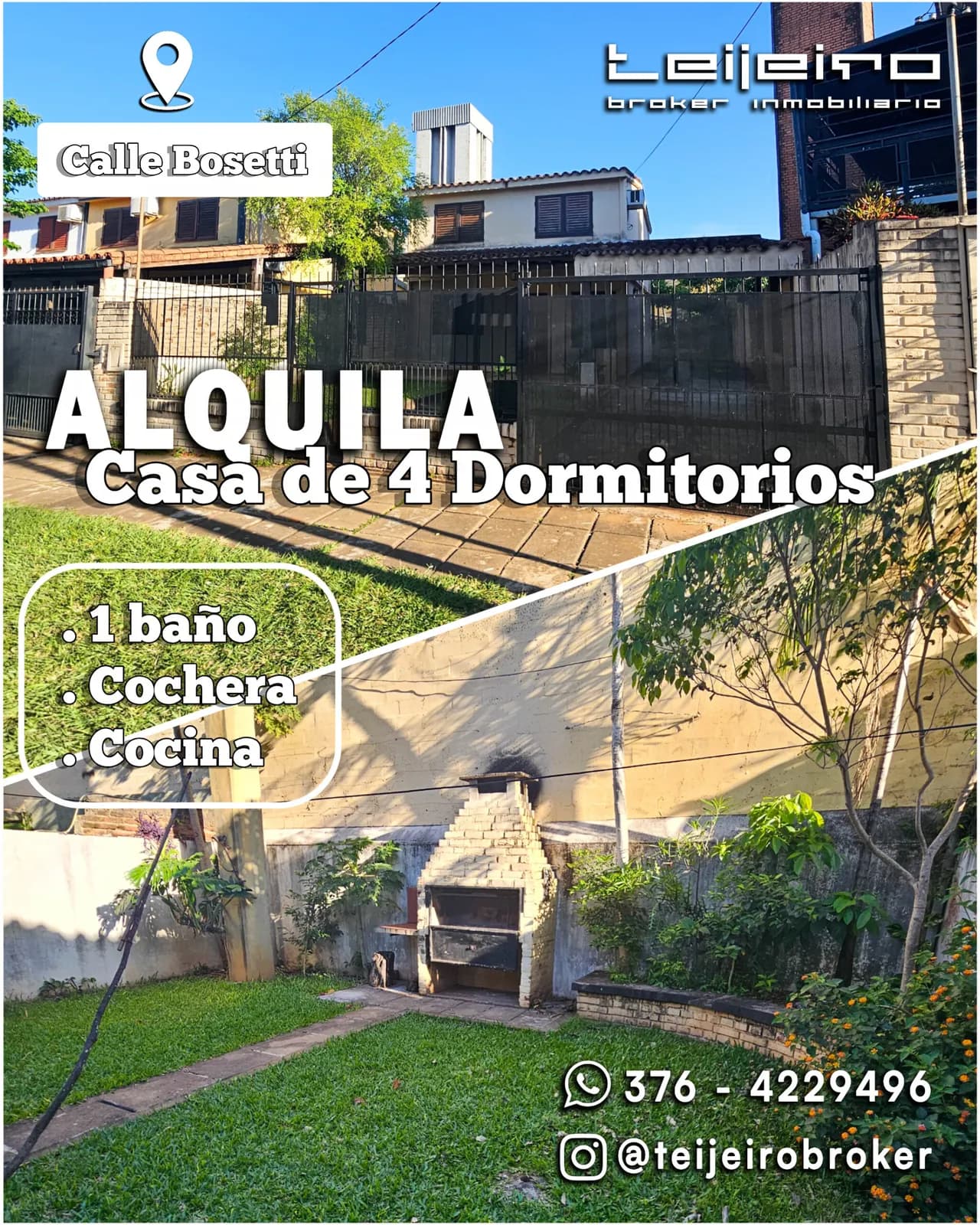 Anuncio de casa en alquiler