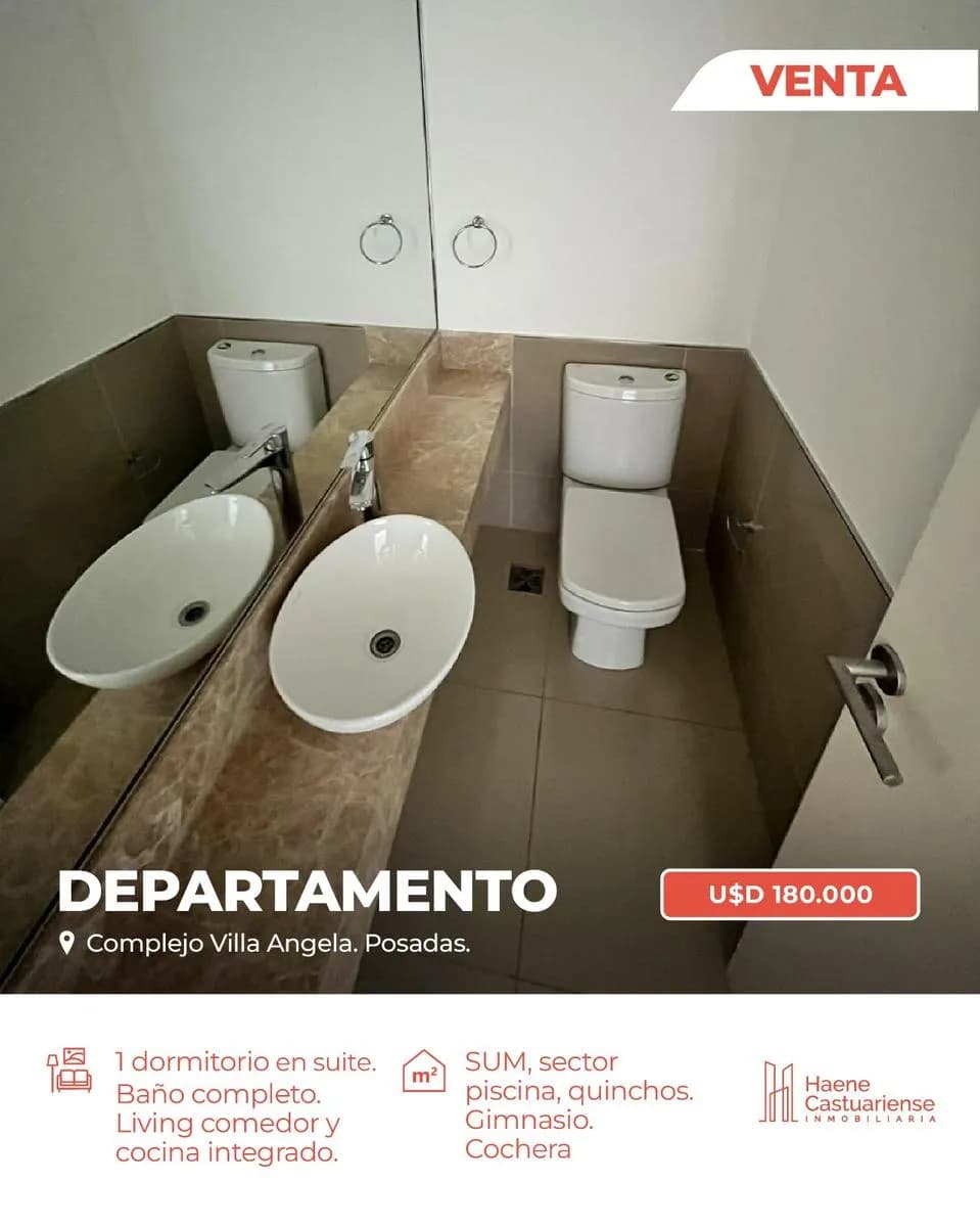 Departamento en venta de un dormitorio en Villa Sarita