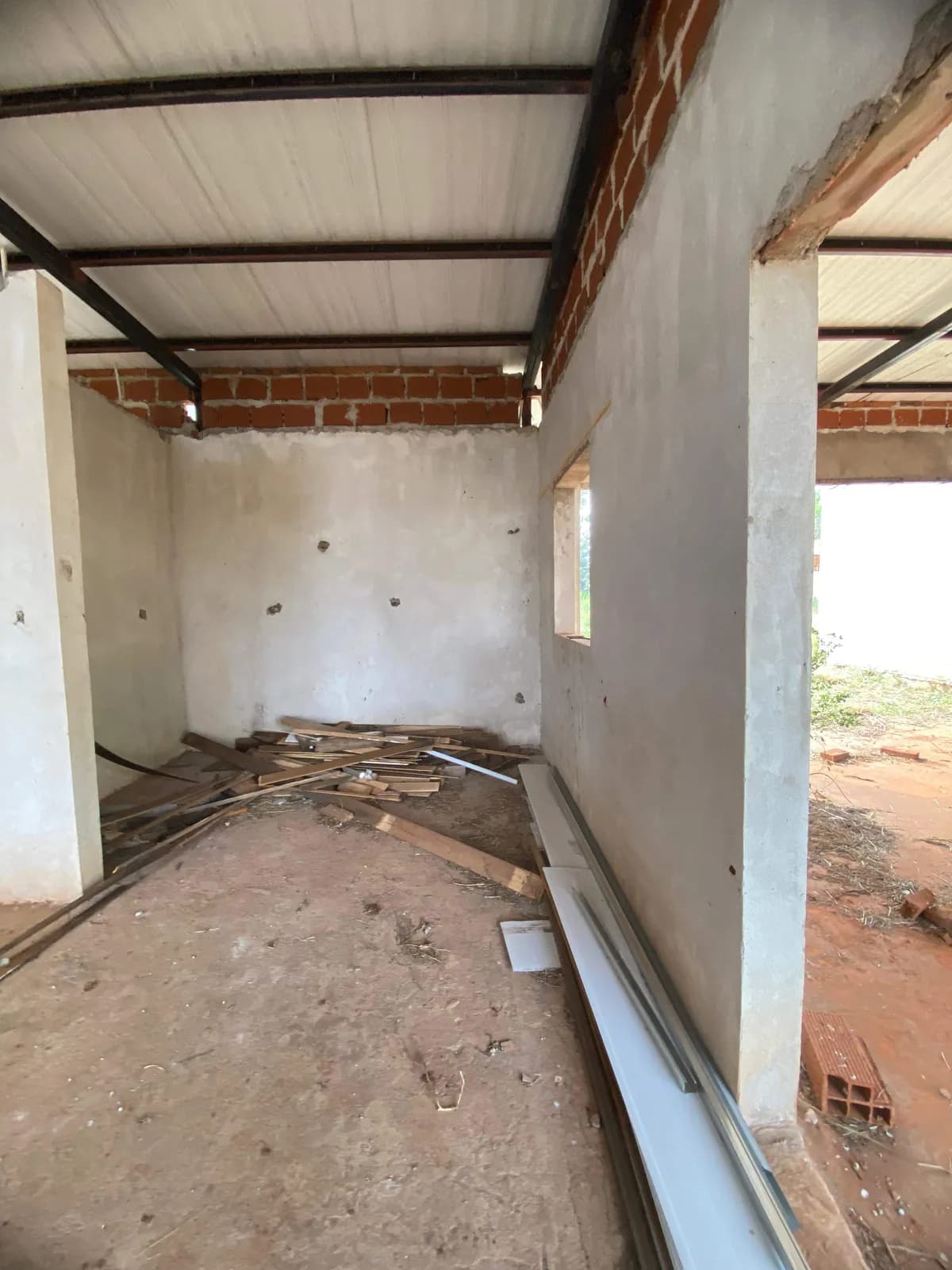 Interior de casa en construcción