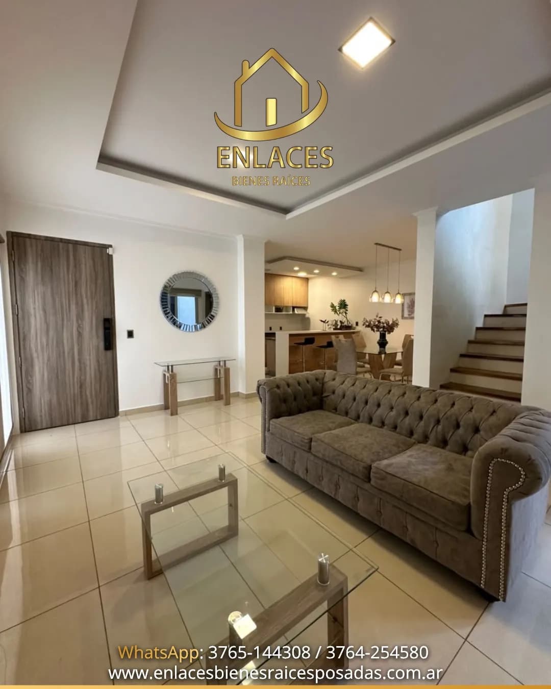 Living moderno de concepto abierto
