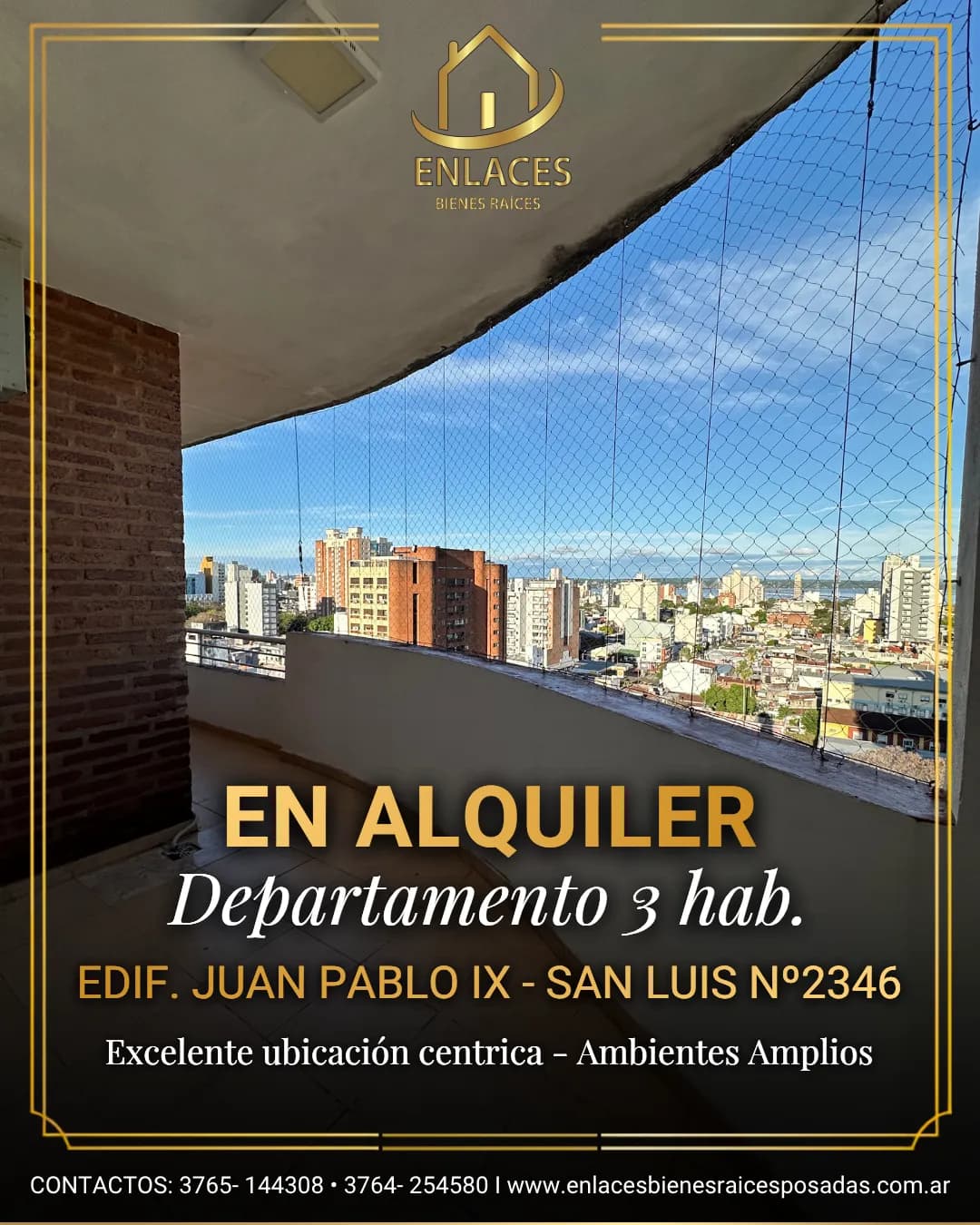 Departamento en alquiler con balcón