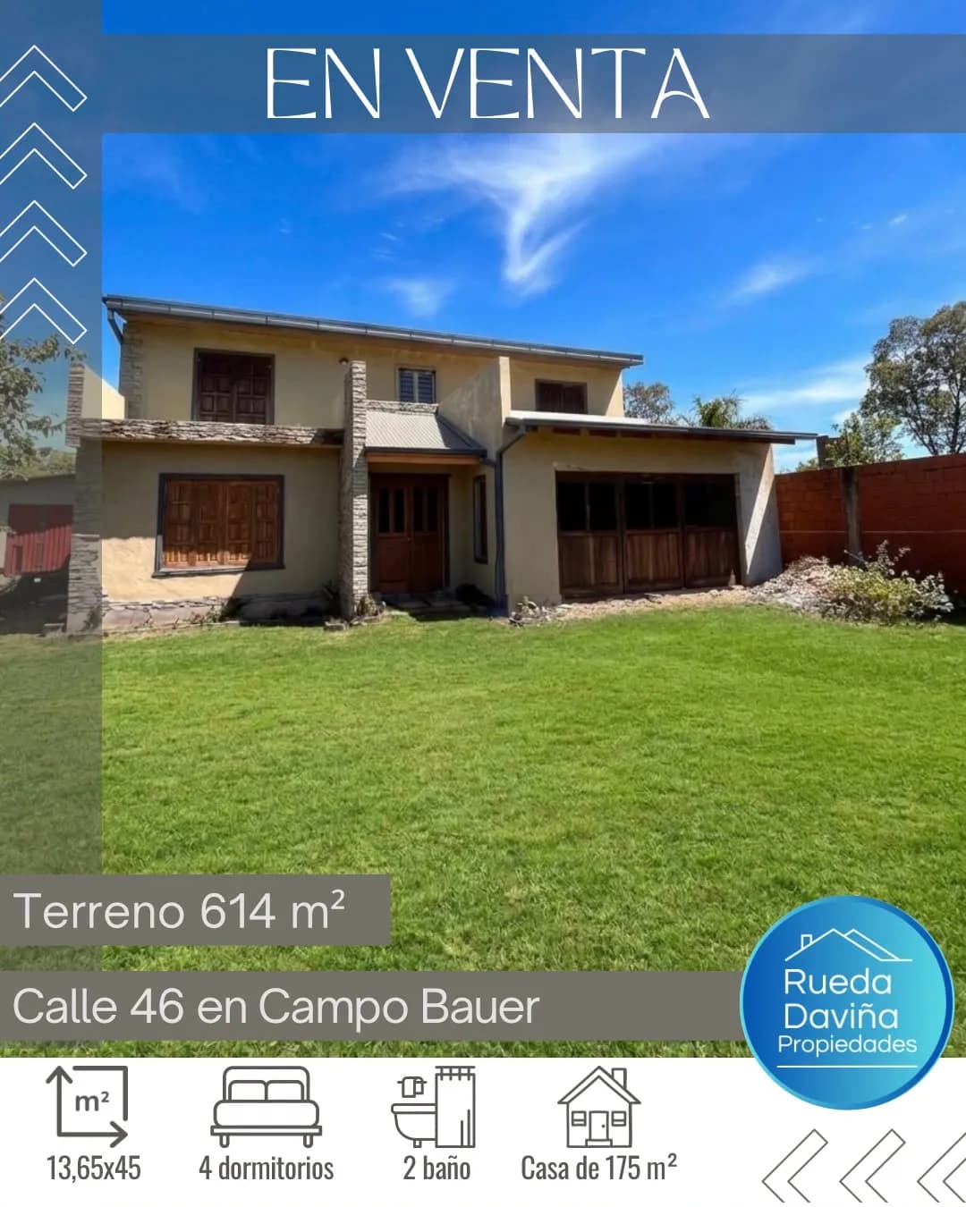 Casa en venta con amplio jardín